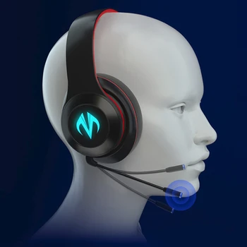 7.1 Surround Gaming Headset Žaidėjus Bevielės Žaidimo Ausinės Bluetooth, 3.5 mm LED Ausinės, Triukšmo slopinimo su Mic už PS4/Mobile