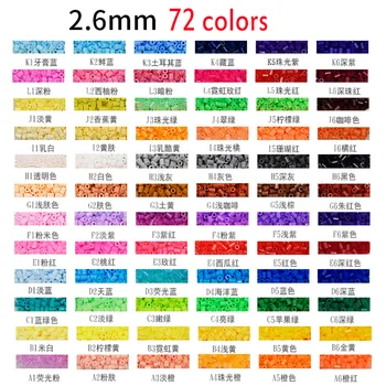 72 spalvų 39000pcs Perler Žaislų Rinkinys 5mm/2.6 mm, Hama karoliukai 3D Dėlionė 
