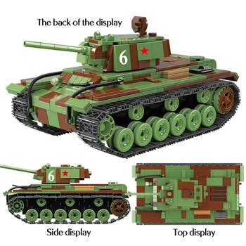 768 VNT Karinės Sovietų Rusija KV 1 Sunkusis Tankas Blokai Bakas Miesto Kareivis WW2 Policijos Ginklas Plytų Žaislai Vaikams