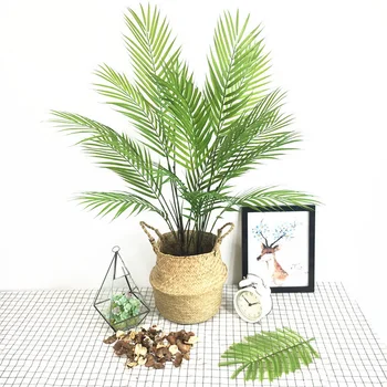 78cm 8 Šakutės Tropinių Augalų Didelių Dirbtinių Palmių Plastiko Palmių Lapų Netikrą Monstera Žalia Medžių Lapai Namų Vestuvių Dekoras