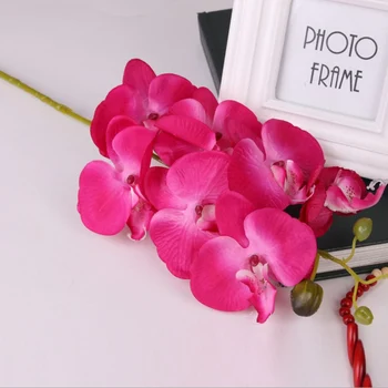 7heads Dirbtinės gėlės aukštos kokybės 3D drugelis orchidėjos, vazos, namų dekoro miegamasis Lentelė, kurioje vestuvių dekoratyvinių gėlių
