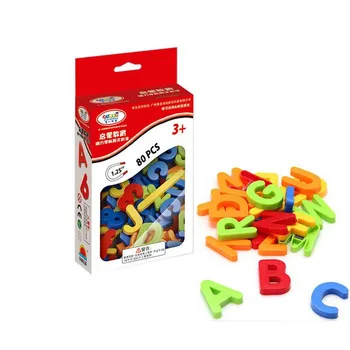 80PCS/Set s Spalvinga Abėcėlės, Skaičių Matematikos Simbolius Montessori Medžiagų Švietimo Žaislai Magnetai Šaldytuvas Šaldytuvas