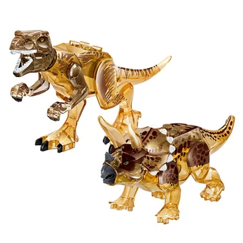 8in1 Kristalų Įvairių Dinozaurų Rinkinys Klasikinis Plytų Velociraptor Tyrannosaurus Rex Triceratopsas Vaikų Kūrybinės Švietimo Žaislai