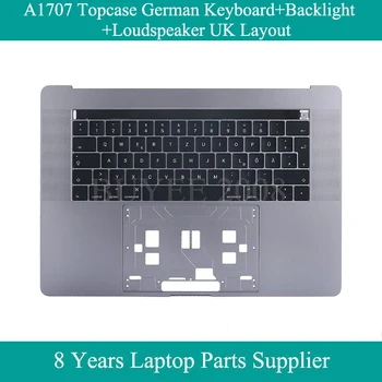 A1707 vokietijos Klaviatūros Topcase Originalą Macbook Pro Asamblėjos GE Klaviatūros Apšvietimas Viršuje Atveju Palmių Poilsio Garsiakalbis Touchbar
