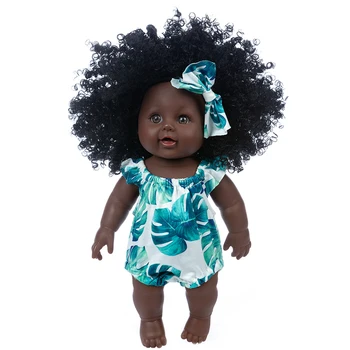 Afrikos Lėlės Kilnojamojo Bendras Kalėdų Žaislas-Geriausia Dovana Kūdikiui, Merginos Juoda Žaislas Mini Mielas Sprogstamųjų šukuosena Lėlės Vaikų Mergaičių
