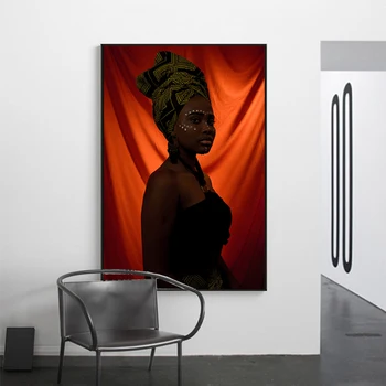 Afrikos Moterys Naftos Paveikslų Spausdinimas ant Drobės Portretas Afrikos Sienos Meno Spaudiniai, Plakatų ir grafikos Paveikslai Tapyba Nuotraukos