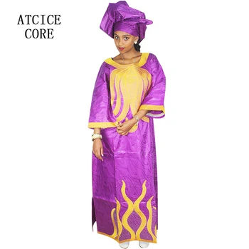 Afrikos suknelės moteris heidi bazin riche siuvinėjimo dizainą ilga suknelė LA086