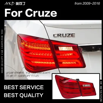AKD Automobilių Optikos už Chevrolet Cruze Užpakaliniai Žibintai 2009-2016 Cruze Sedanas LED Uodega Lempos DRL Stabdžio Signalas Atbulinės auto Priedai