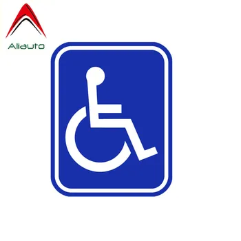 Aliauto Kūrybos Automobilių Lipdukas Handicap Simbolis PVC Vežimėlį Neįgaliesiems Vandeniui Atspindintis Apdailos Lipdukai,14cm*10cm