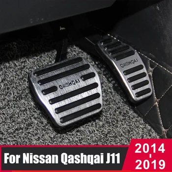 Aliuminio Automobilio Pedalus Pėdų Pagalvėlės Kuro Akceleratoriaus, Stabdžių Clucth Pedalo ir Dangtis Nissan Qashqai j11-2018 m. 2019 m. 2020 Priedai