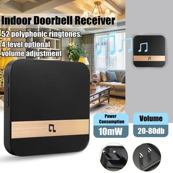 AMUDB 433MHz Belaidžio Smart Video Doorbell Varpelių Muzika Imtuvas Home Security Patalpų Domofonas DoorBell Imtuvas, 10-110dB