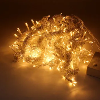ANBLUB naujieji Metai 8 Režimai, LED Lango Užuolaidėlė String Žibintai 96/300leds Lauko Kalėdų Vakarėlį Vestuvių 