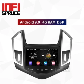 Android 9.0 car dvd gps Chevrolet Cruze 2013 m. m. m. radijo, gps navigacijos pagalba veidrodis nuorodą vairas