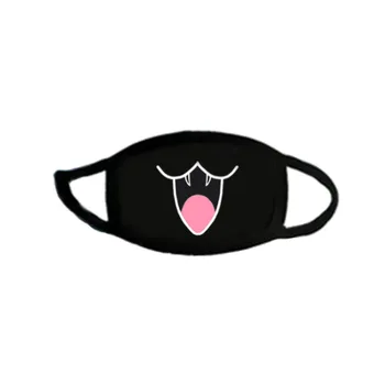 Anime Black Juokingas ir mielas išraiška kaukė Nemokamas Pristatymas mados kaukė mondmasker wasbaar