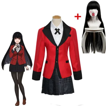 Anime Kakegurui Yumeko Jabami Cosplay Kostiumų Japonijos Vidurinės Mokyklos Uniformą Helovinas Šalis Cosplay Womenswear
