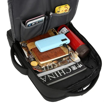 Anti-Theft USB Backpack 15.6 17 Colių Nešiojamojo kompiuterio Kuprinė Moterų ir Vyrų Maišelį Moteris Vyras Kelionių Mochila