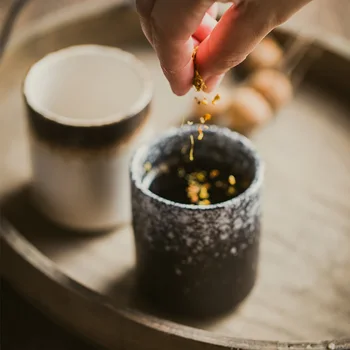 ANTOWALL Japonijos korėjiečių retro paprasta keramikos arbatos puodelio keramikos stalo arbatos puodelio vandens tiesiai taurė