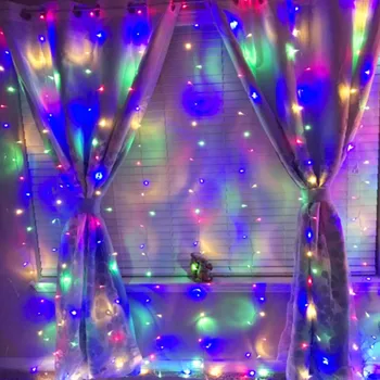 Apdailos Girliandą Užuolaidų 3Mx3M Pasakų Žibintai Kalėdų Žiburiai Patalpų Girlianda LED Šviesos Girlianda LED Kalėdinės Namų Dekoracijos