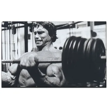 Arnoldas Schwarzeneggeris Kultūrizmo Motyvacijos Meno Šilko Plakato spauda Fitneso Įkvepiantį Vaizdą už Kambario Sienų Dekoras