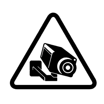 Asmeninį Madų PVC Automobilių Lipdukas Kameros CCTV Vaizdo Stebėjimo Ženklas Automobilio Lipdukas, Decal Juoda/Balta ZWW-0119, 13cm*11cm