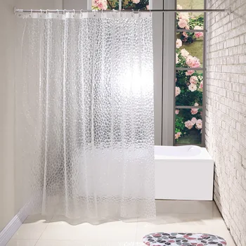 Aukštos kokybės išvalyti vonios užuolaidos vandeniui dušo užuolaidos vonios skaidri ekrano cortinas de bano navidad dekoro DW156