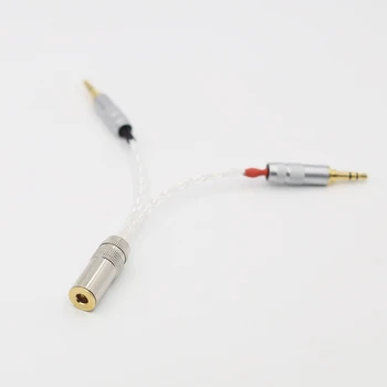 Aukštos Kokybės Sidabro padengtą 2x 3.5 mm kabelio,Vyrų 4,4 mm Subalansuotas Moterų Kabelį, laidą FA-3 Pono Player
