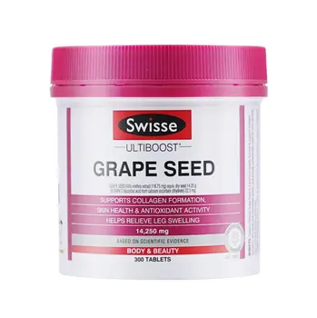 Australija Swisse Vynuogių Sėklų 14250mg 300Tabs Remti Moterų Kolageno Susidarymą Antioksidantas Vitaminas C Odos Sveikatą, Sumažinti Patinimą,