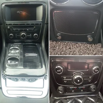 Automobilių Stiliaus 3D 5D Anglies Pluošto Automobilio Salono Konsolė Spalvų Kaita, Liejimo Lipdukas Lipdukai Jaguar XJ 2010-2018 m.