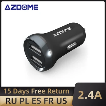 AZDOME Automobilinis Įkroviklis Dual USB Mobiliojo Telefono, Tablet 2.4 Greitas Įkroviklis Automobilinis-Kroviklis Adapteris, skirtas 