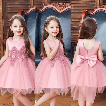 Baby Vaikų Girl Dress 2020 Vaikai Ceremonijos Šalies Suknelės Gėlių Princesė Vestuvių Suknelė Baby Girl Kalėdų Dress 2-12 Metų Naujų