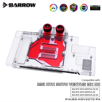 Barrow RTX 3070 GPU Vandens Blokas MSI 3070 VENTUS, Pilnas draudimas 5v ARGB GPU Aušintuvo, BS-MSV3070-PA