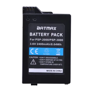 Batmax 2400mAh Įkraunamos Baterijos Sony PSP2000 PSP3000 PSP 2000 3000 Gamepad PlayStation Portable Valdytojas