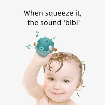 BC Babycare Kūdikių Vonios Žaislų Rinkinys 4pcs Išspausti Garso Maudymosi Duše Trykšti Gyvūnų Plaukti Rinser Žaislas Vaikams Dovanų BPA Free