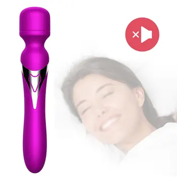 Belaidžio Vibratorių AV Vibratorius Magic Wand Moterų Klitorio Stimuliatorius USB Įkrovimo Massager Sekso Žaislai Dviguba Vibracija