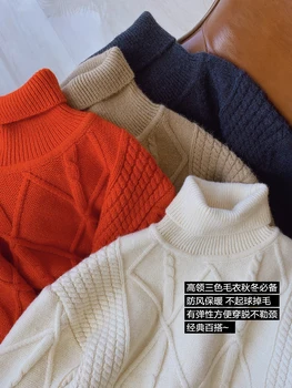 Berniukų roláky, vėjo ir šilti megztiniai, dideli vaikų megztiniai, korėjiečių versija žiemos egzotinių medžių viršūnes, tendencija nešioti