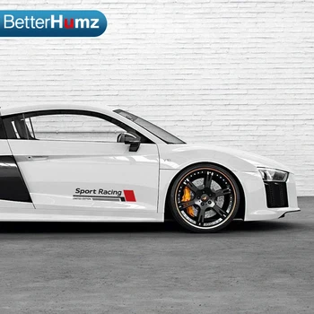 Betterhumz 2VNT/daug Automobilių Sporto Lenktynių Logo Stiliaus Lipdukas Automobilių Kėbulo StickerAccessories Audi A3 A4 A5 A6 A7 A8 Q2 Q3 Q5 Q7 TT