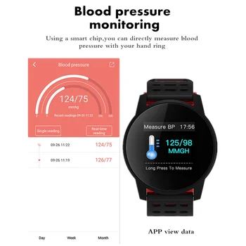 Binssaw smart žiūrėti Sporto Vyrų Moterų Širdies ritmo Monitorius Kraujo Spaudimas Fitness Tracker Smartwatch GPS Sporelogio inteligente