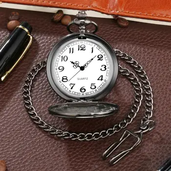 Black JAV Oro Pajėgų Kišeninio Laikrodžio Vyrų Klasikinis Laikrodis Steampunk Grubus Grandinės Karoliai už Ponios Dovana, Aksesuaras reloj de bolsillo