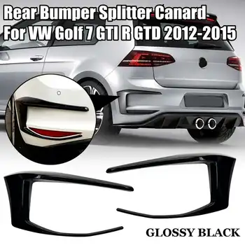 Blizgus Juodas Galinis Bamperis Splitter Canard VW Golf 7 GTI R GRNT 2012 2013