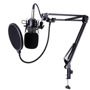 BM-800 Studio Live Transliacijos Profesionalus Studija Transliavimo Įrašymas Kondensatoriaus Mikrofonas Darbalaukio Žirkliniai Mikrofono Stovo Komplektas