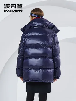 BOSIDENG gilios žiemos naujas žemyn paltai moterims žemyn striukė tirštėti didelis laisvas outwear ultra light vandeniui negabaritinių B80142118