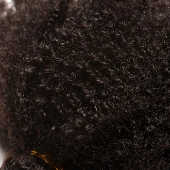 Brazilijos Afro Keistą Garbanotas Plaukų Pynimas 10A virgin Natūralus Remy Human Hair Ryšulių Pratęsimo 3B 3C Dolago Plaukų priežiūros Gaminiai