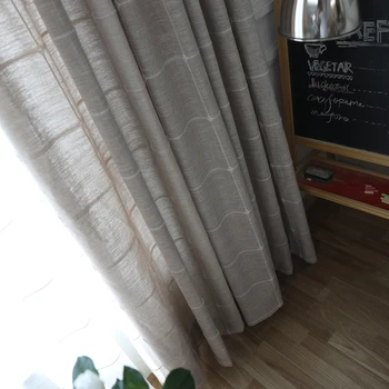 Budloom Japonų stiliaus pilkos rudos spalvos lino, pavyzdžiui, užuolaidos miegamajame prabangus pledas aikštėje užuolaidas kambarį lango plokštės