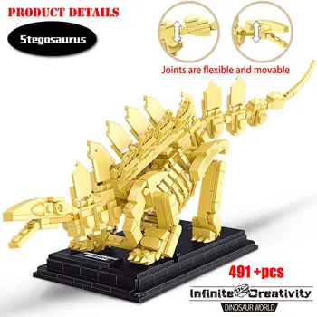 BZDA Dinozaurų Parkas Pterodactyl Skeleto Modelis Blokai Juros periodo Dinozaurų Pasaulyje, Kūrėjas Gyvūnų Plytas, Vaikams, Žaislų, Dovanų