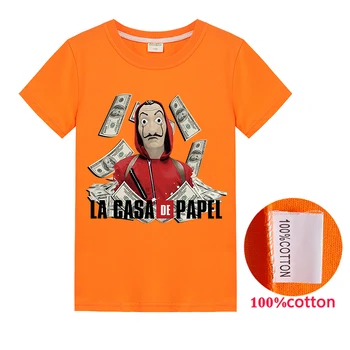 Camisetas Mujer Kūdikių T Marškinėliai Berniukams Geriausias Draugas Viršūnes La Casa De Papel Pinigų Heist TV Vaikams Tshirts Namas Popieriaus Ropa Bebe Verano