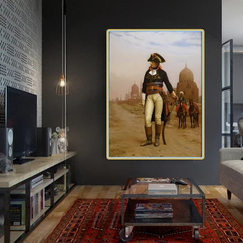 Citon Jean-Leon Gerome《Napoleonas Egipte》Drobė Meno Aliejaus Tapybai Garsaus Kūrinio Plakato Nuotrauką Šiuolaikinės Sienų Dekoras Namų Puošybai