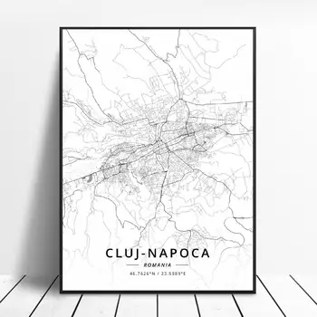 Cluj Napoca. Bukarešte (Rumunija Meno Drobė Plakatas Spaudinių Namų Sienų Dekoras Tapyba