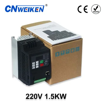 CNWEIKEN 0,75 KW/1,5 KW/2.2 KW 1HP Mini VFD Kintamo Dažnio Pavara Konverteris, skirtas Variklių Greičio reguliavimas Dažnio Keitikliu