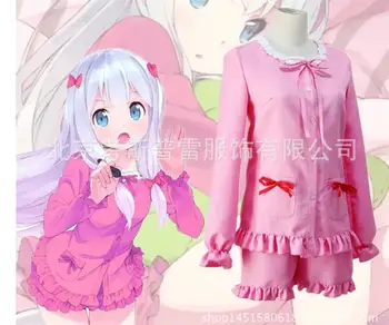 Cosplay, Anime, Eromanga Sensei Izumi Sagiri sleepwear pižama kostiumas