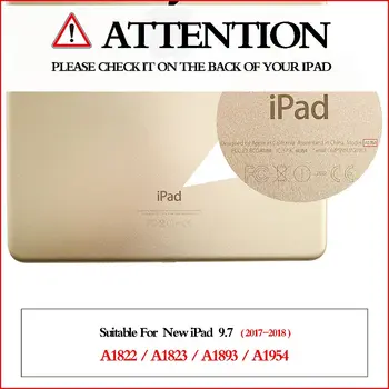 Cover For iPad 9.7 colių 2017 2018 Atveju Su Pieštukas Turėtojas Smart PU Odos Minkšto Silikono Atveju iPad 5 6 A1822 A1823 A1954